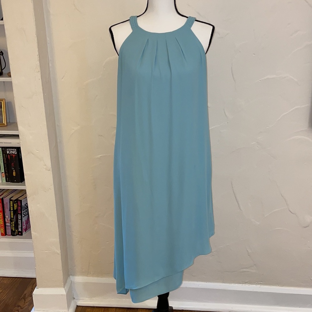 WHBM HALTER ASYMMETRIC SOFT DRESS SZ 10